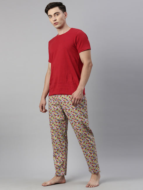 Red & Grey Assorted Night Suit